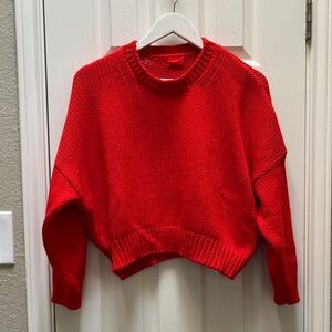 Babaa jumper no14 - summer flame - Red Women's cotton Sweater